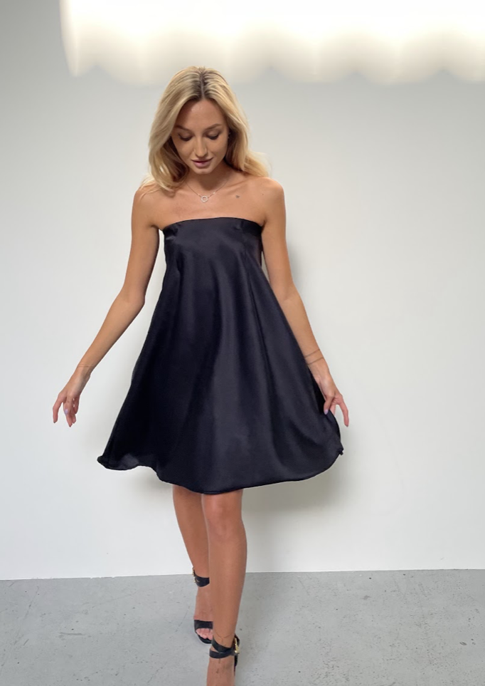 Classique - Black - Silk Skirt & Dress