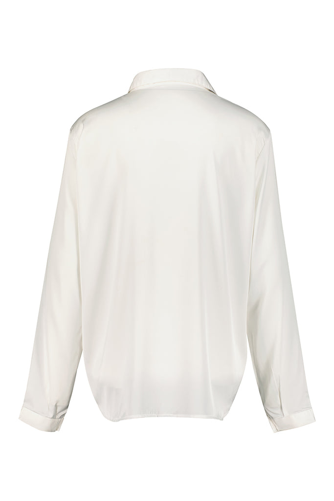 Over The Top - White Satin Shirt