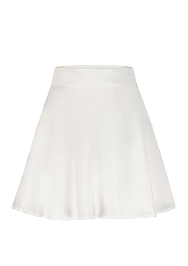 Twirl Me- White Satin Skirt