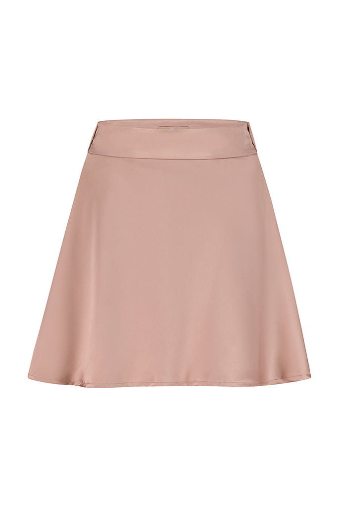 Twirl Me- Pink Satin Skirt